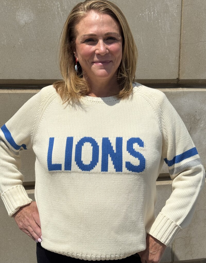 Pink Pineapple Campus Lions Knit Sweater