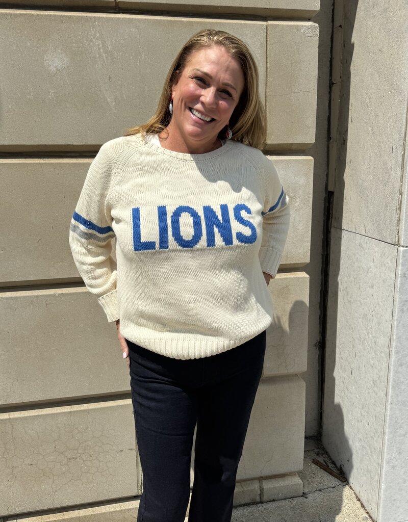 Pink Pineapple Campus Lions Knit Sweater