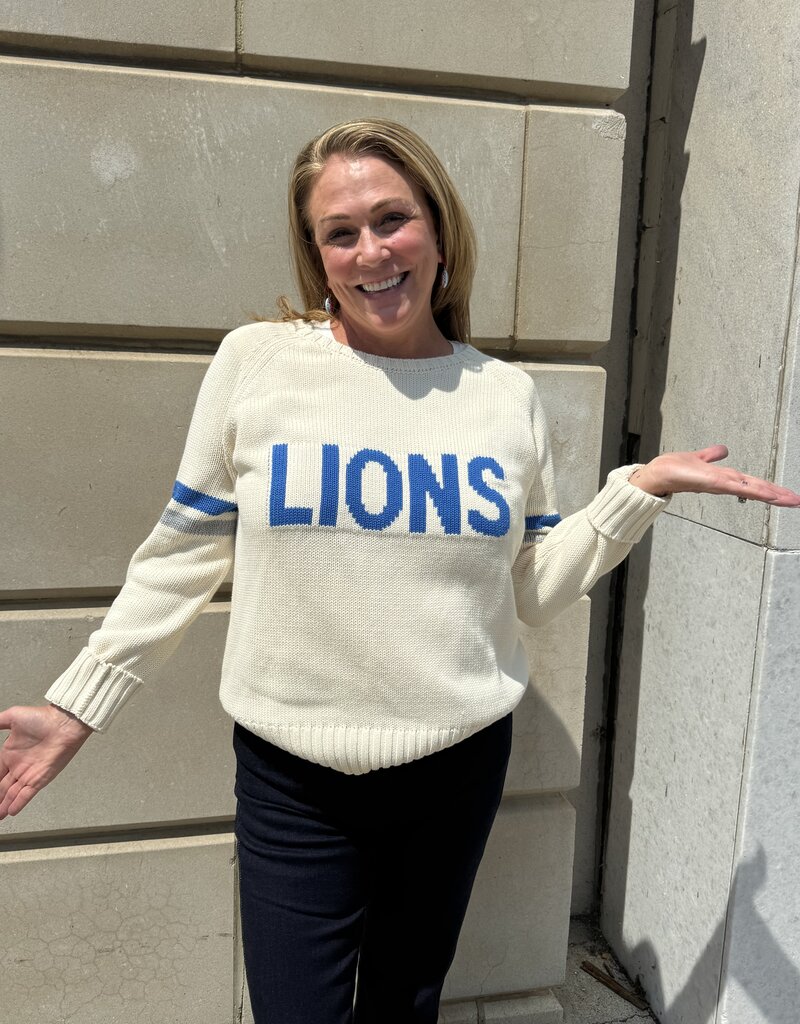 Pink Pineapple Campus Lions Knit Sweater
