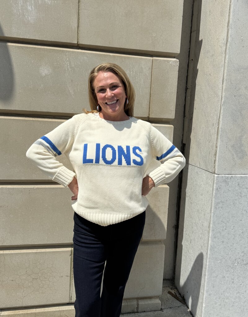 Pink Pineapple Campus Lions Knit Sweater