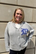 Pink Pineapple Detroit Lions Varsity  Cardigan Grey