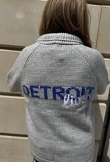 Pink Pineapple Detroit Lions Varsity  Cardigan Grey