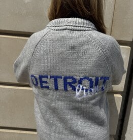 Pink Pineapple Detroit Lions Varsity  Cardigan Grey