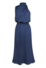 Sweetkama Draped SL Satin Midi Dress