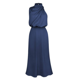 Sweetkama Draped SL Satin Midi Dress