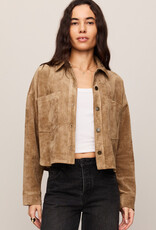 All Day Cropped Suede Jacket