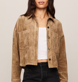 All Day Cropped Suede Jacket