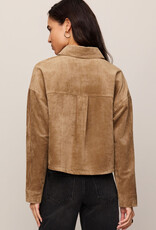 All Day Cropped Suede Jacket