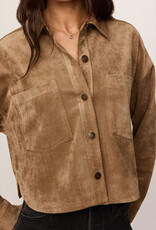 All Day Cropped Suede Jacket
