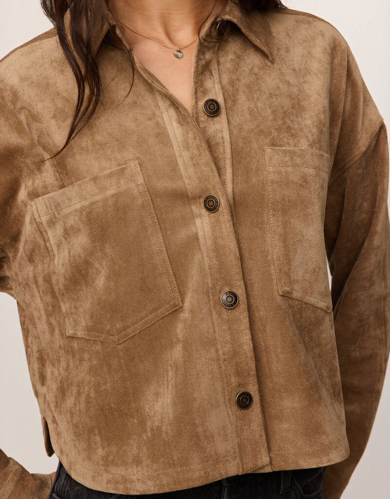 All Day Cropped Suede Jacket