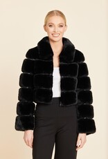 Dolce Cabo Paneled Faux Fur Cropped Jacket