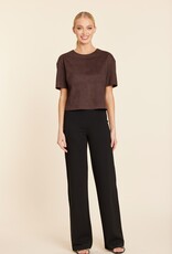 Dolce Cabo Faux Suede Cropped Tee