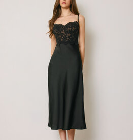 Convertible Lace and Satin Corset Midi Dress