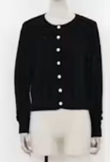 Fuzzy Cardigan w/ Pearl Buttons