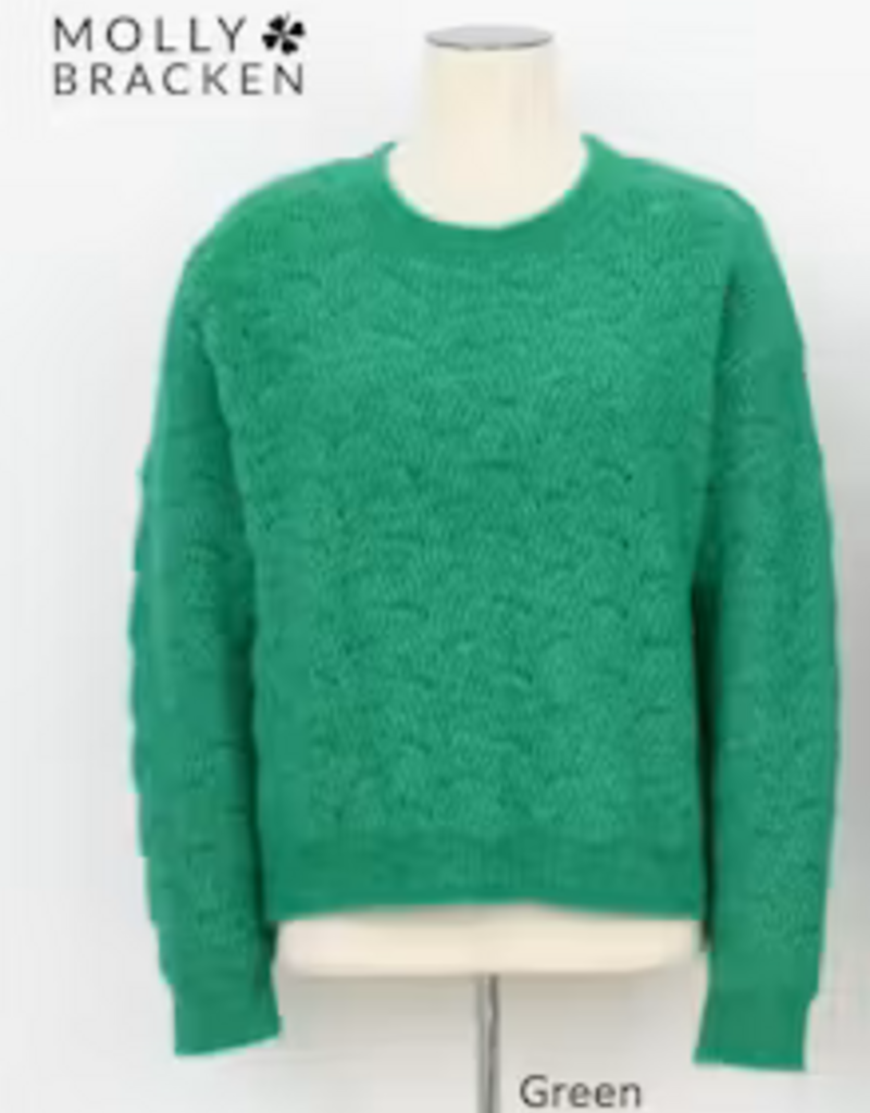 Swirl Stitch Knit Sweater