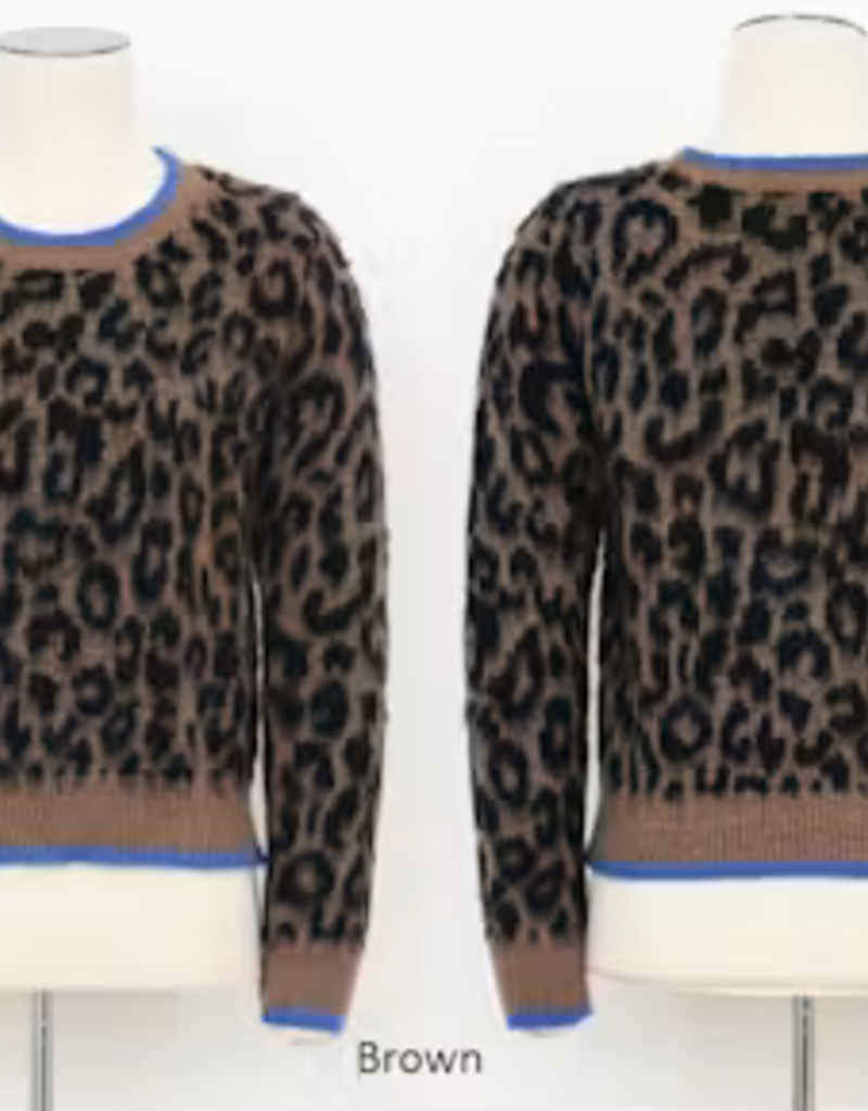 Fuzzy Leopard Sweater