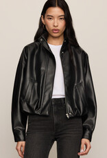 Corin Leather Bubble Hem Jacket