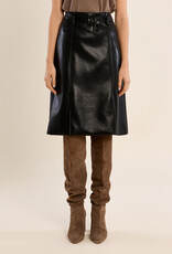 Faux Leather Midi Skirt