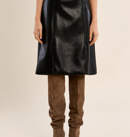Faux Leather Midi Skirt