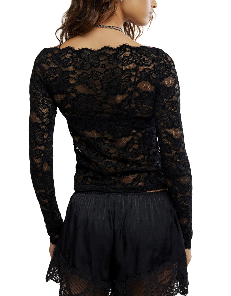 Free People Raising Eyebrows Lace Top