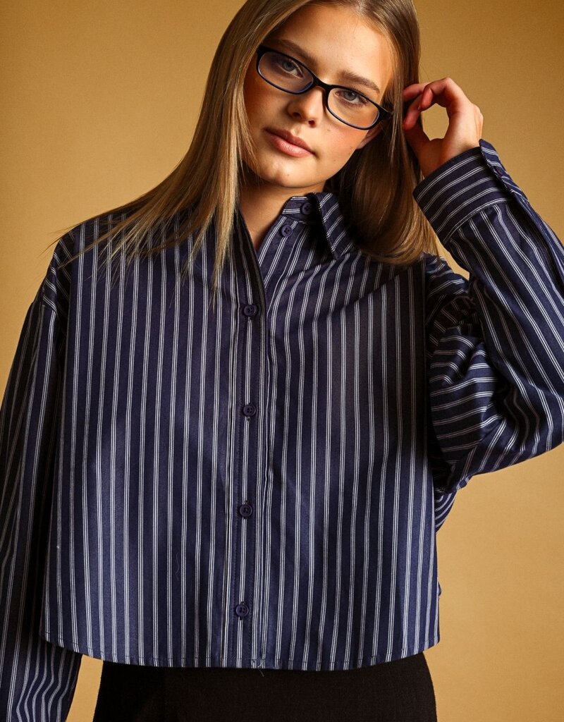 Striped Button Down Top