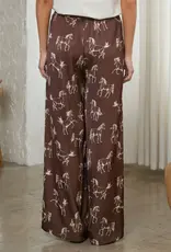 Horse Print Satin Pant