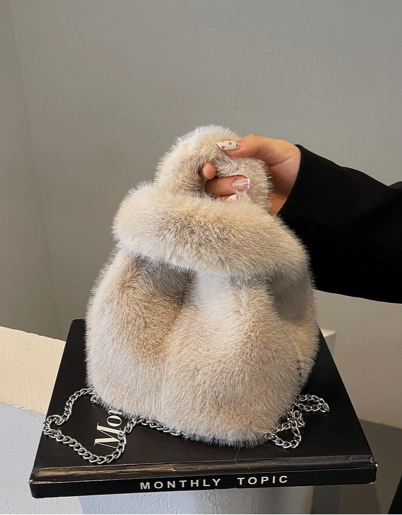 Winter Imitation Rex Rabbit Fur Purse