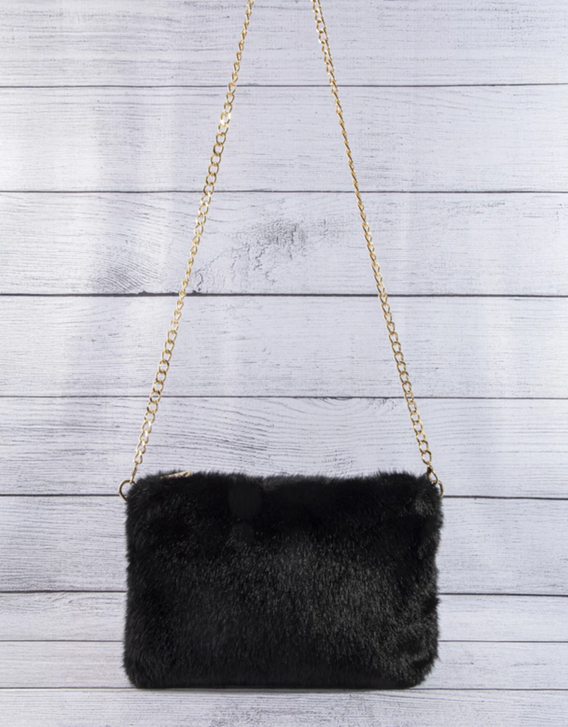 Faux Fur Envelope Clutch