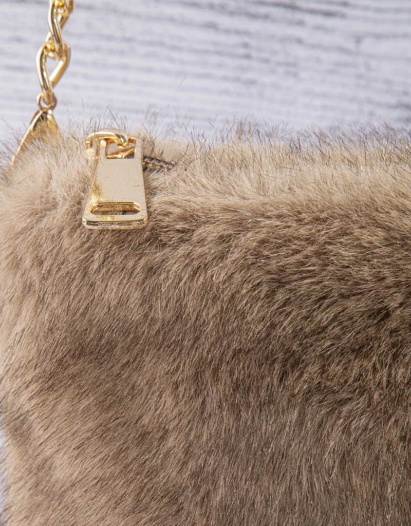 Faux Fur Envelope Clutch