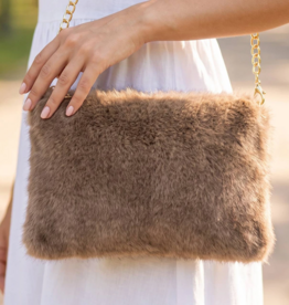 Faux Fur Envelope Clutch