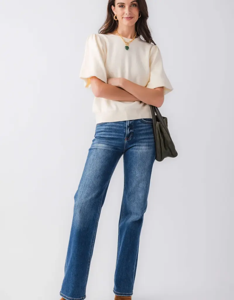 Knit Bubble Sleeve Top