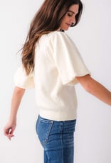 Knit Bubble Sleeve Top