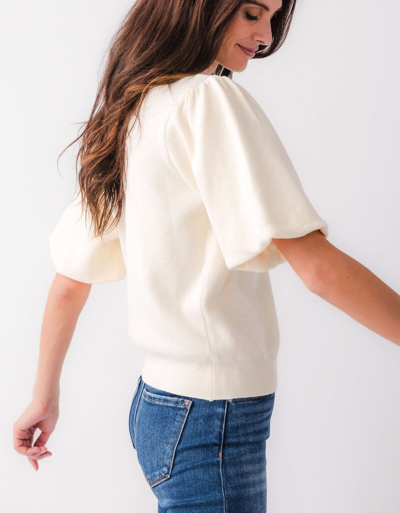 Knit Bubble Sleeve Top