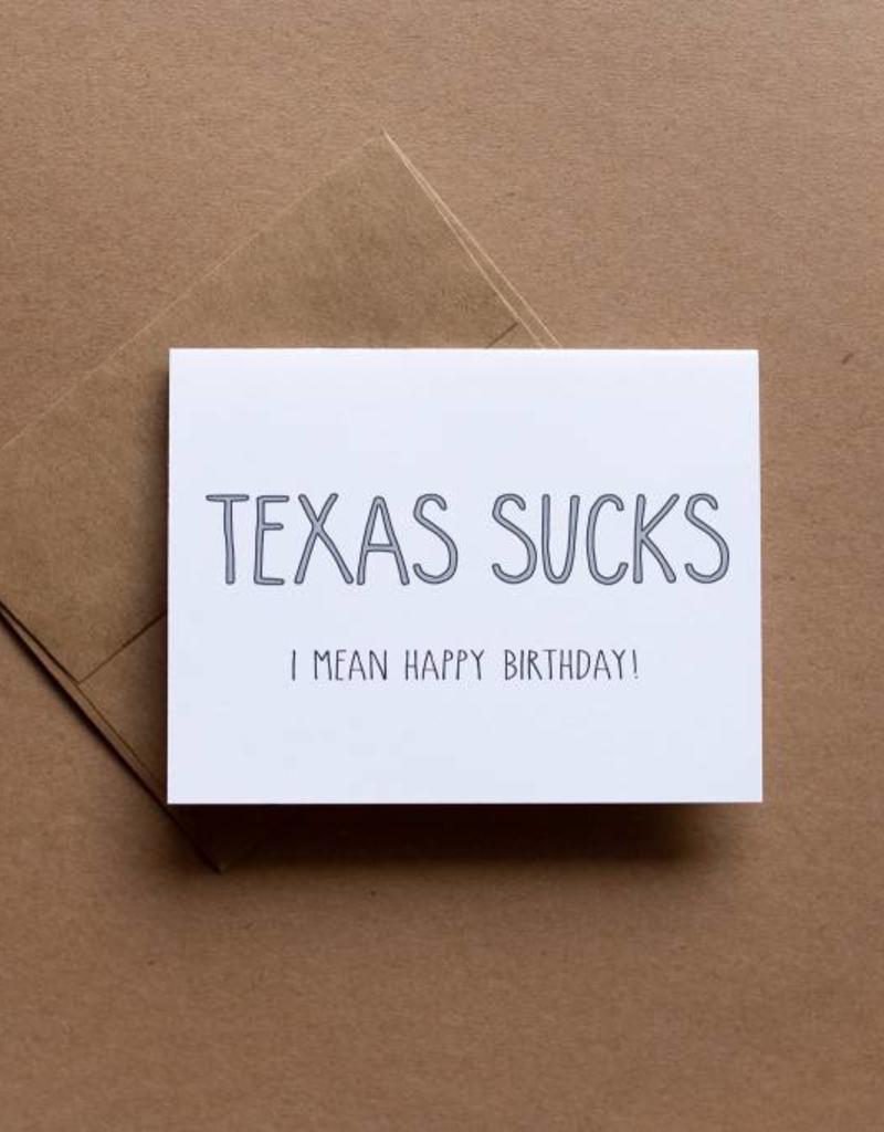 Texas Sucks Card