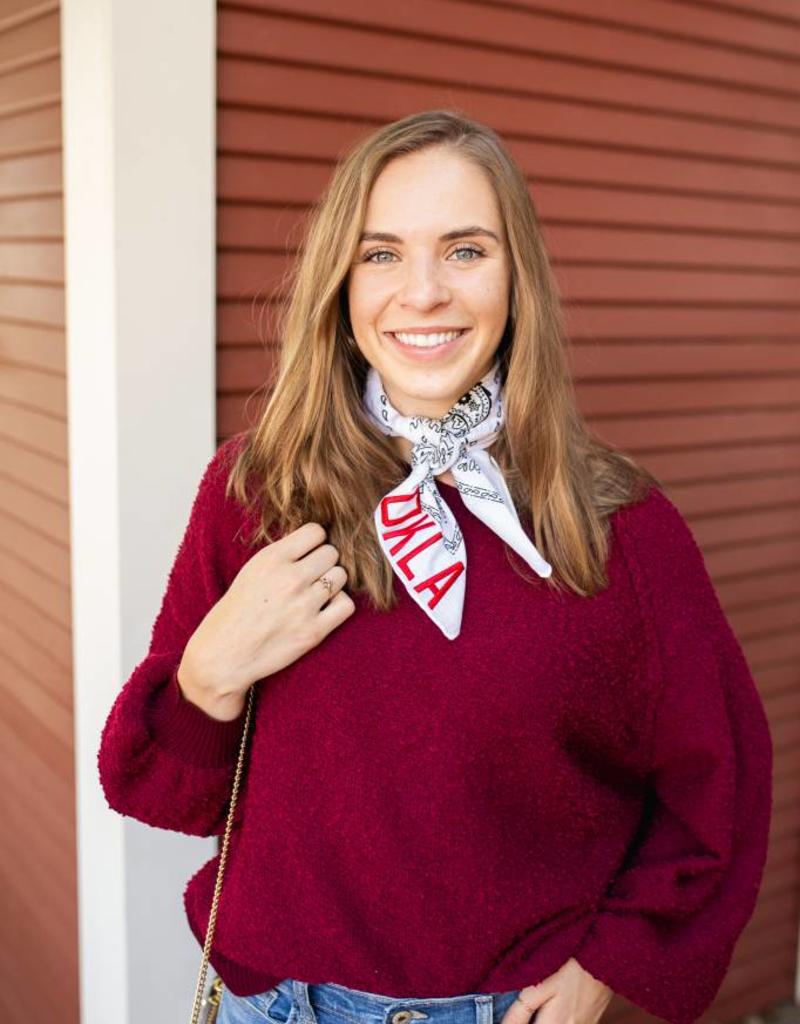 Wine Fuzzy Sweater