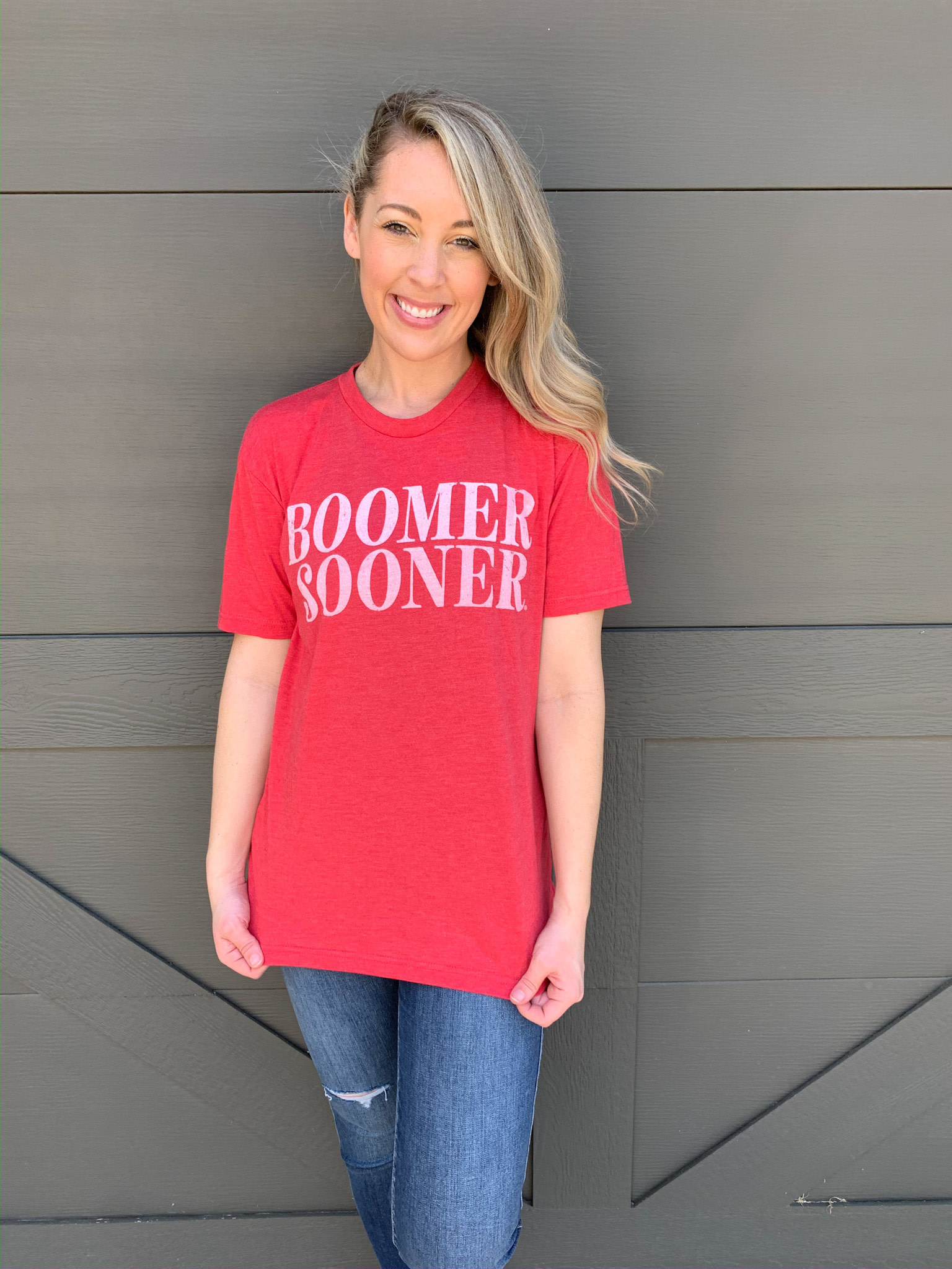 Red Simple Boomer Sooner Blush Boutique