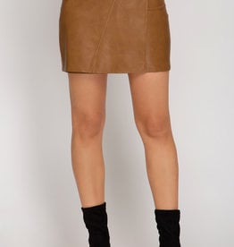 Uptown Girl Vegan Leather Skirt