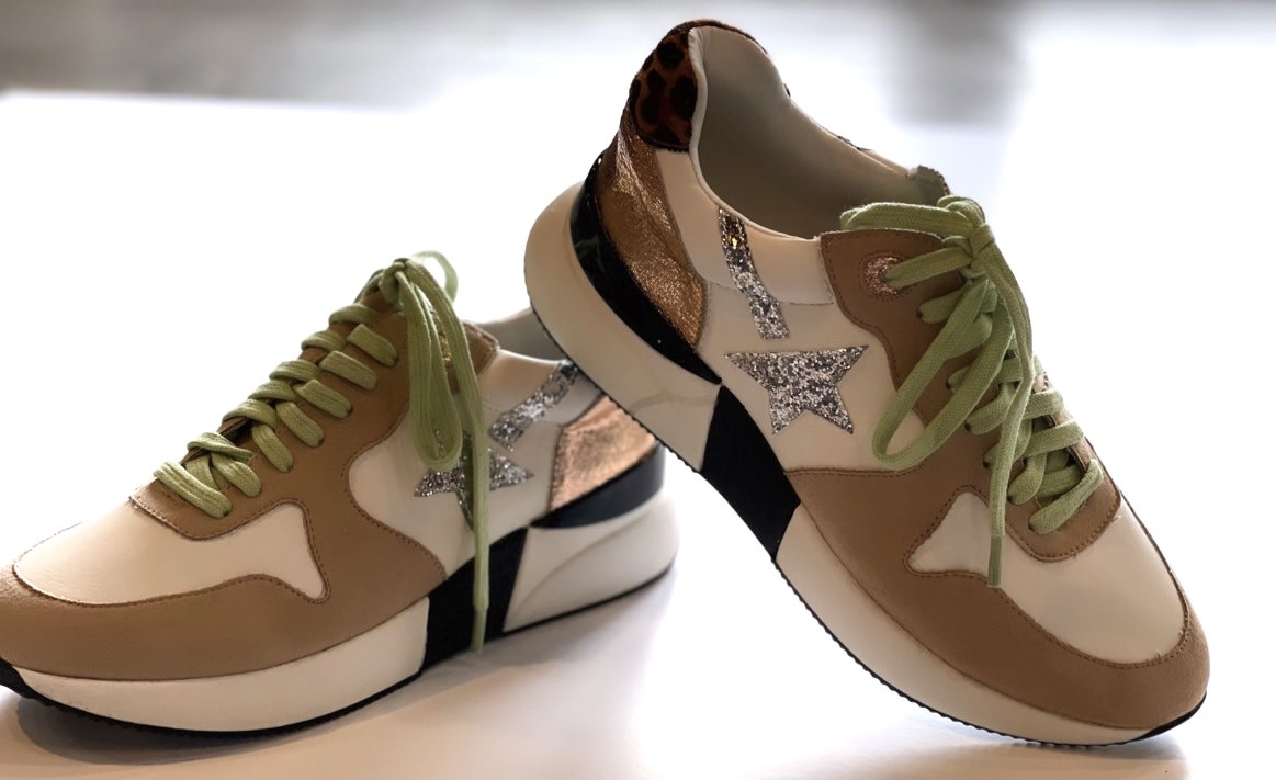 rose gold athletic shoes