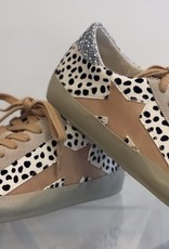 White Cheetah Star Sneakers