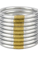 Silver All Weather Bangles  (Set of 6)