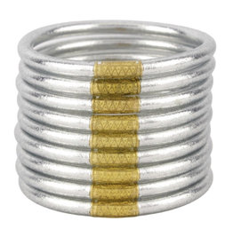 Silver All Weather Bangles  (Set of 6)