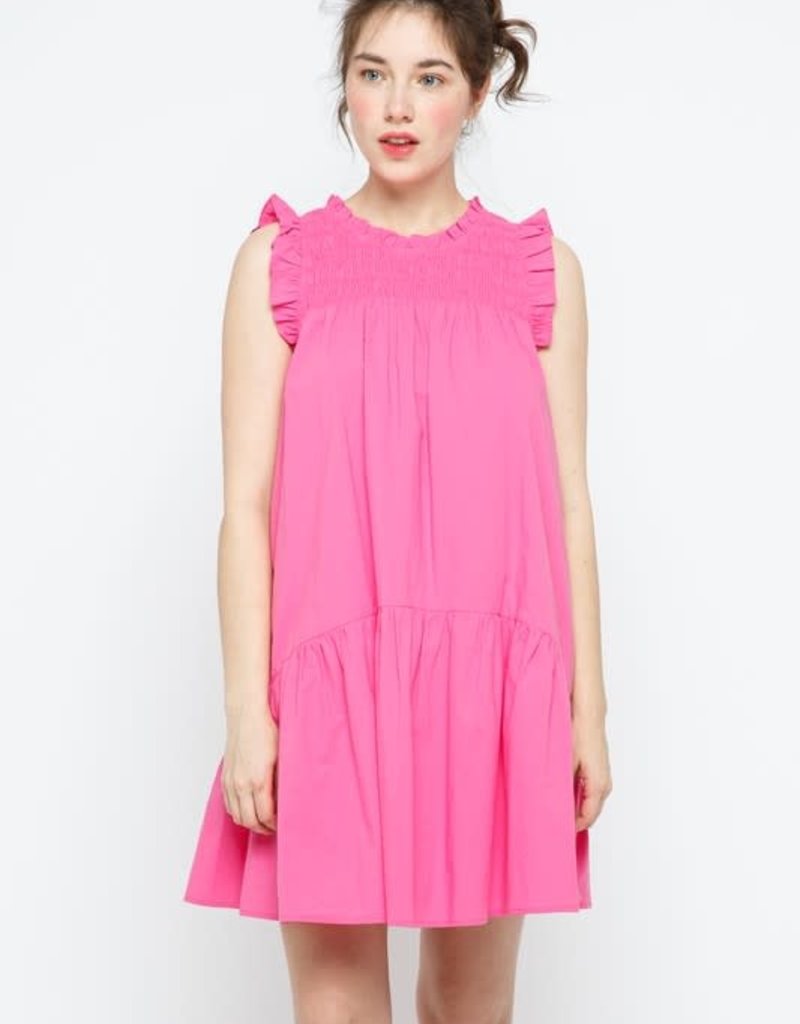 Tiered Hot Pink Dress