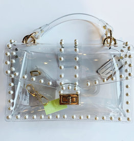 Clear Purse with Pearls