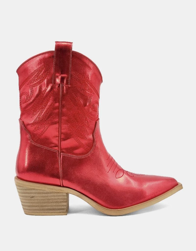 Red Metallic Cowboy Boots