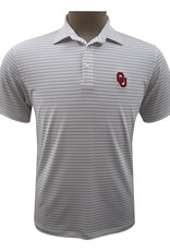 HL White and Crimson stripe OU polo