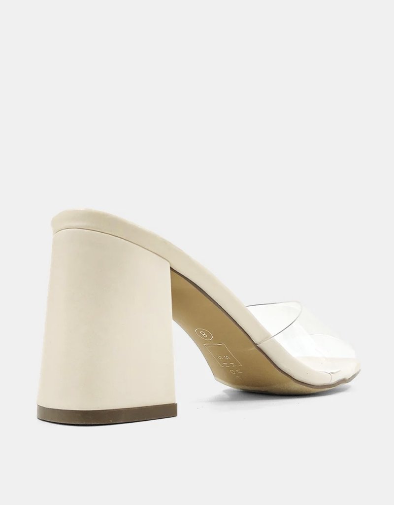 Gloria Clear Slip on Heel