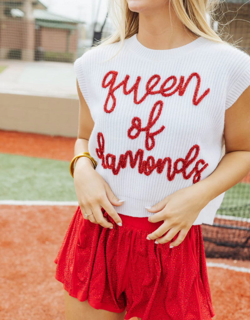 QOS Queen of Diamonds Sweater Vest