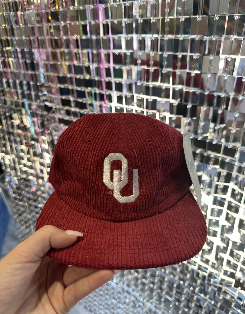 KIDS Red OU Logo Cord Hat