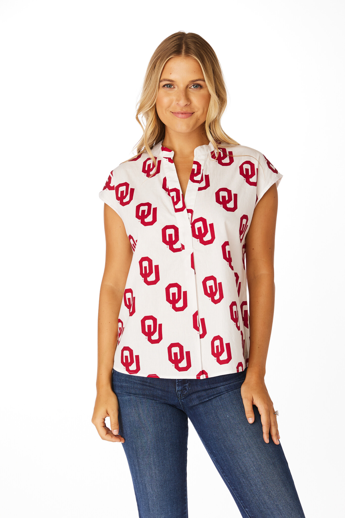 Ou VNeck Shirt Blush Boutique