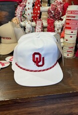 White OU Logo Cord Hat